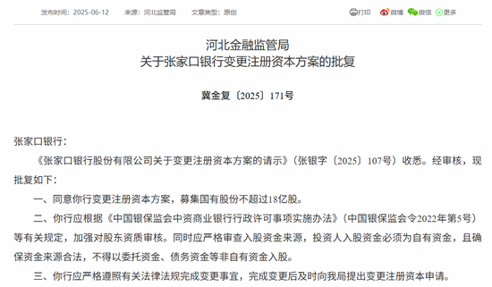 时隔半年再定增！张家口银行频频补充资本背(🌔)后，盈利能力亟待改善